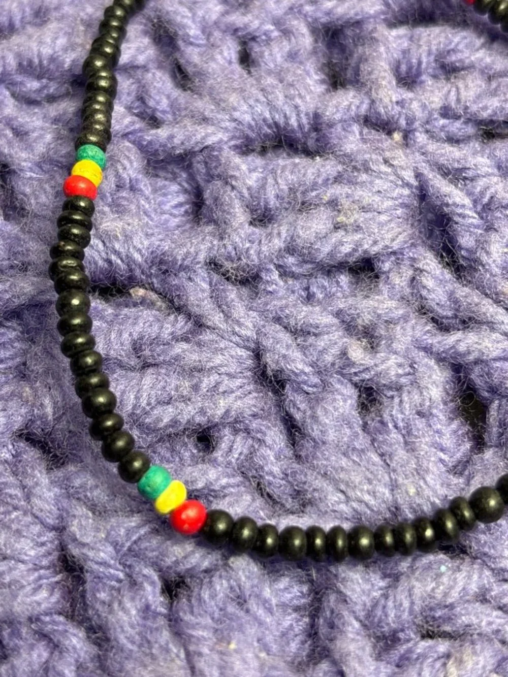 Rasta Bead Bracelet 9.5 Inches